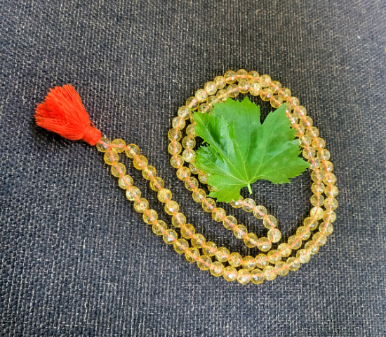 Citrine Wealth Diamond Cut Mala For Creativity & Motivation - Dr. Neeti Kaushik's Shop