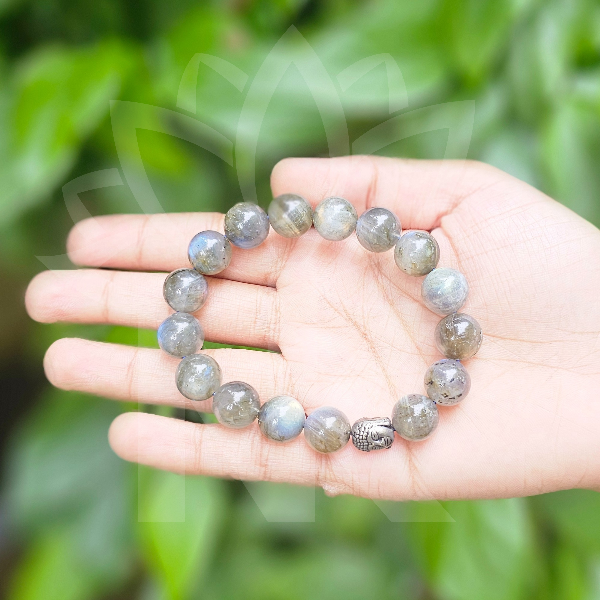 Labradorite Bracelet For Transformation-(10mm) - Dr. Neeti Kaushik's Shop