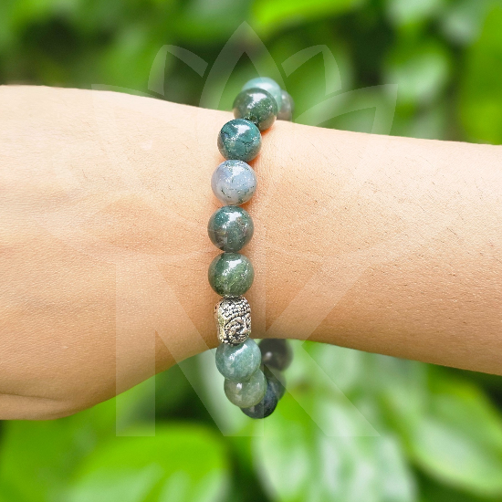 Moss Agate Bracelet For Mental Clarity
