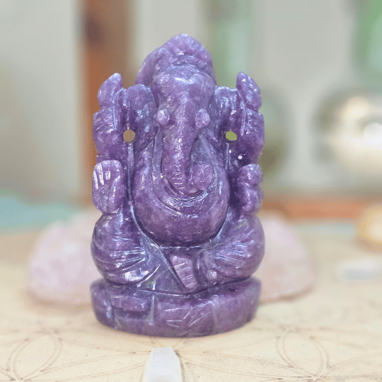 Lord Ganesha in Amethyst – For Wisdom, Success & Spiritual Protection