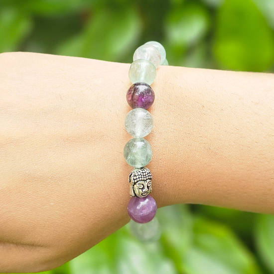 Multi Fluorite Bracelet To Enhance Energy -10mm - Dr. Neeti Kaushik's Shop