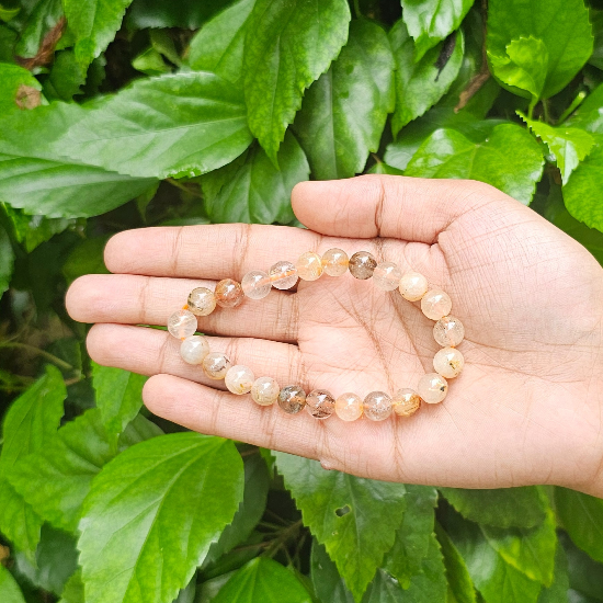 Selling Natural Golden Rutile Quartz-925 Sterling Silver-Bohemian Bracelet-Handmade Bracelet-Gemstone Bracelet-Designer Ethnic Bracelet For Gift