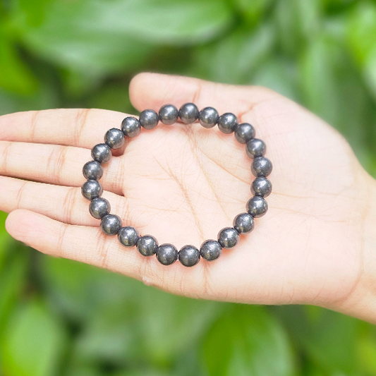 Shungite Bracelet For Reducing Mobile Radiation-(8mm) - Dr. Neeti Kaushik's Shop
