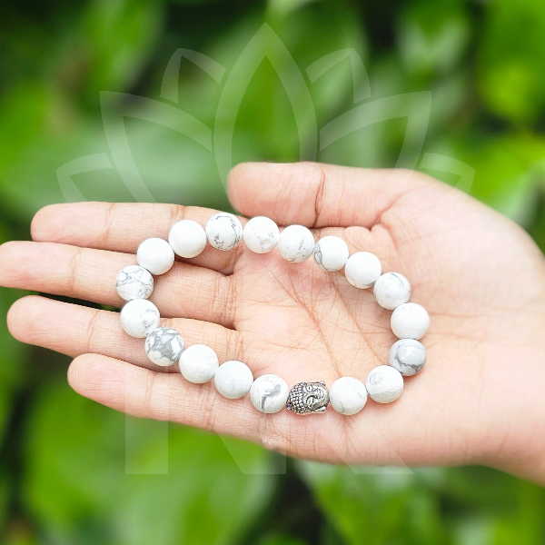 Howlite Bracelet, Natural Stone, Gemstone, 925 Silver Bracelet, White Bracelet, Accecories, Gift to Surprise, High Quality, outlet Original stone