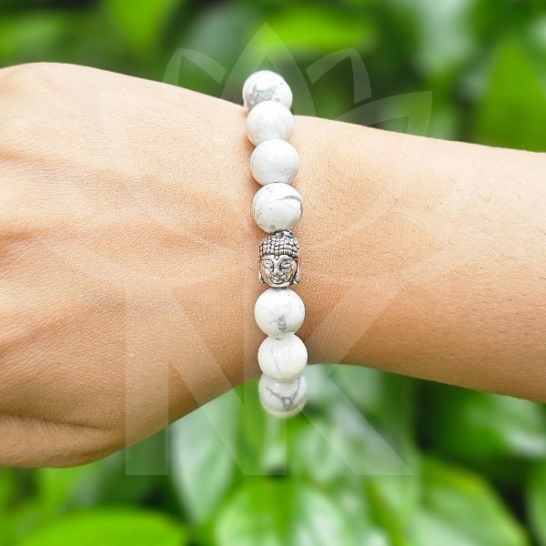 Howlite Bracelet For Calming Effect-(10mm) - Dr. Neeti Kaushik's Shop