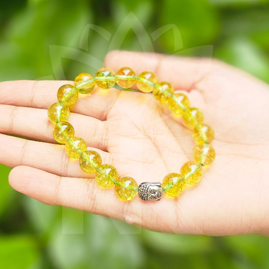 Peridot Bracelet For Emotional Balance (10mm) - Dr. Neeti Kaushik's Shop