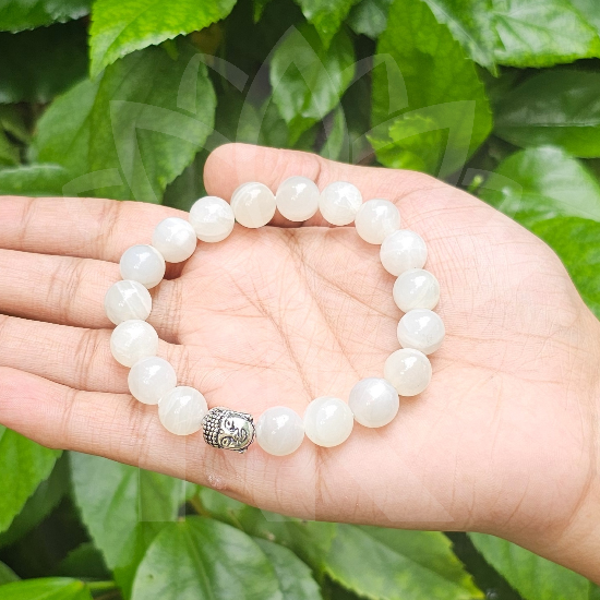Moonstone Bracelet For New Beginning-(10mm) - Dr. Neeti Kaushik's Shop