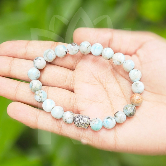 Larimar Bracelet For Empowerment-8mm - Dr. Neeti Kaushik's Shop