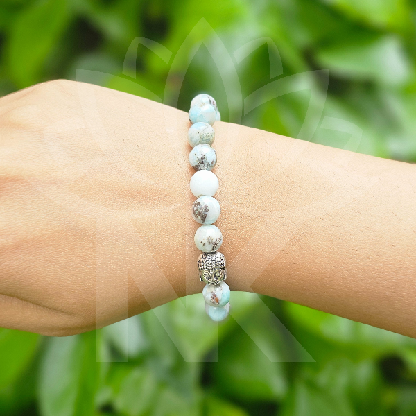 Larimar Bracelet For Empowerment-8mm - Dr. Neeti Kaushik's Shop