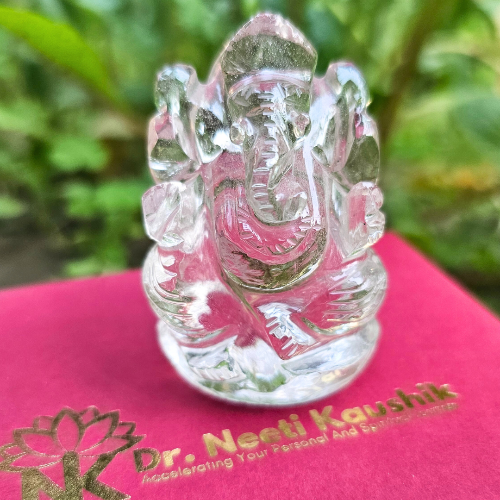 Lord Ganesha in Clear Quartz - Dr. Neeti Kaushik's Shop