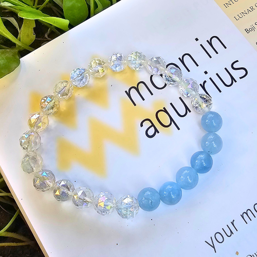 Aquarius Abundance Bracelet For 2025-(8mm) - Dr. Neeti Kaushik's Shop