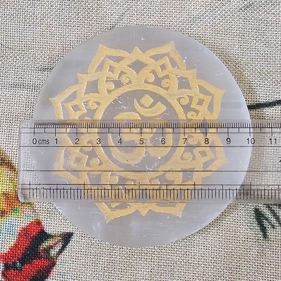 Selenite Big Plate in Premium Quality (10 cm) For Crystal Recharge - Dr. Neeti Kaushik's Shop