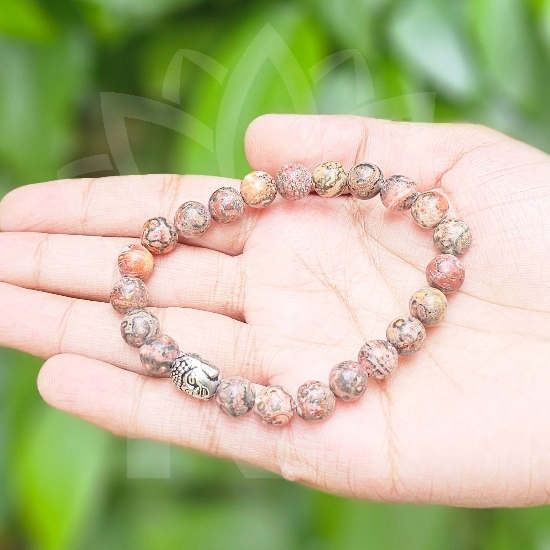 Fire Agate Bracelet For Inner Strength & Courage-(8mm) - Dr. Neeti Kaushik's Shop