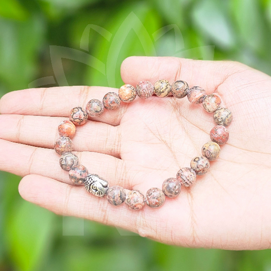 Fire Agate Bracelet For Inner Strength & Courage-(8mm) - Dr. Neeti Kaushik's Shop
