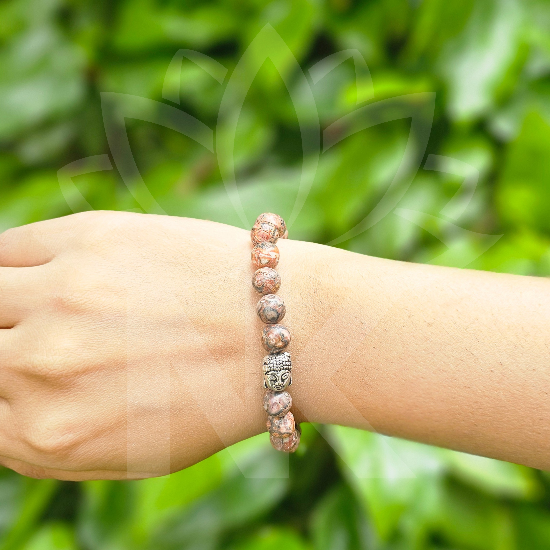 Fire Agate Bracelet For Inner Strength & Courage-(8mm) - Dr. Neeti Kaushik's Shop
