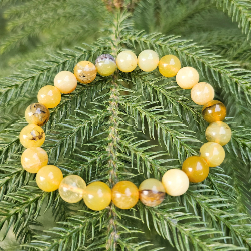 Yellow Opal Bracelet For Personal Transformation-(8mm) - Dr. Neeti Kaushik's Shop