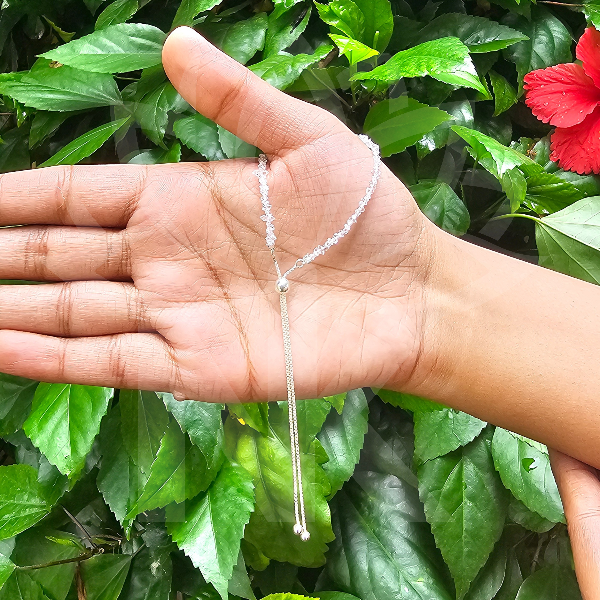 Herkimer Diamond Bracelet in Silver For Enlightenment - Dr. Neeti Kaushik's Shop