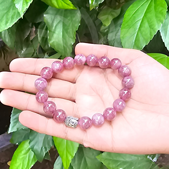 Pink Tourmaline Bracelet For Releasing Stress-(10mm)