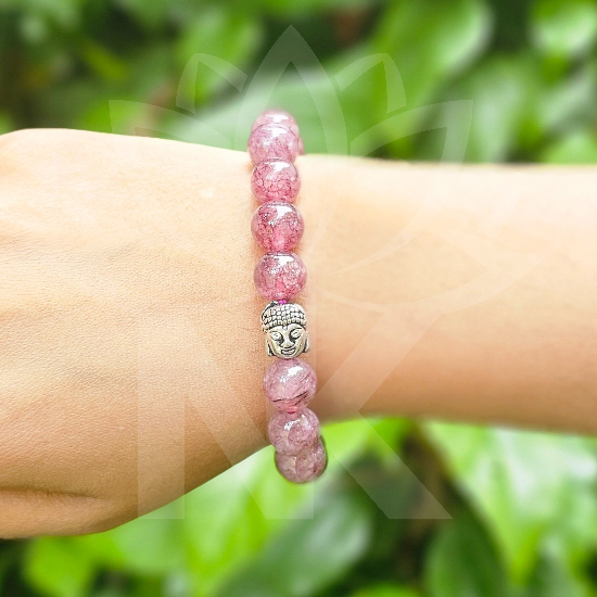 Pink Tourmaline Bracelet For Releasing Stress-(10mm) - Dr. Neeti Kaushik's Shop