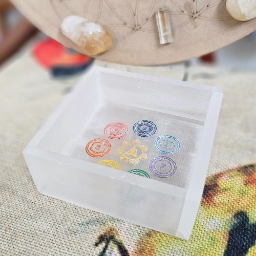 Selenite Charging Box 3 inches – Recharge Your Crystals with Ease - Dr. Neeti Kaushik's Shop
