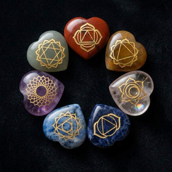 7 chakra tumble set for energy balance and harmony