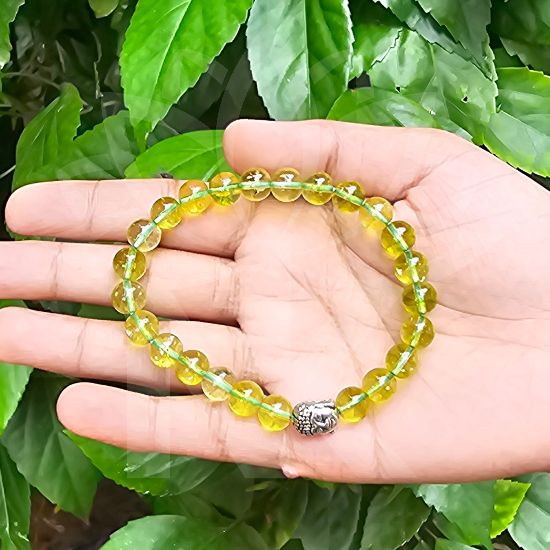 Peridot Bracelet For Emotional Balance (8mm) - Dr. Neeti Kaushik's Shop
