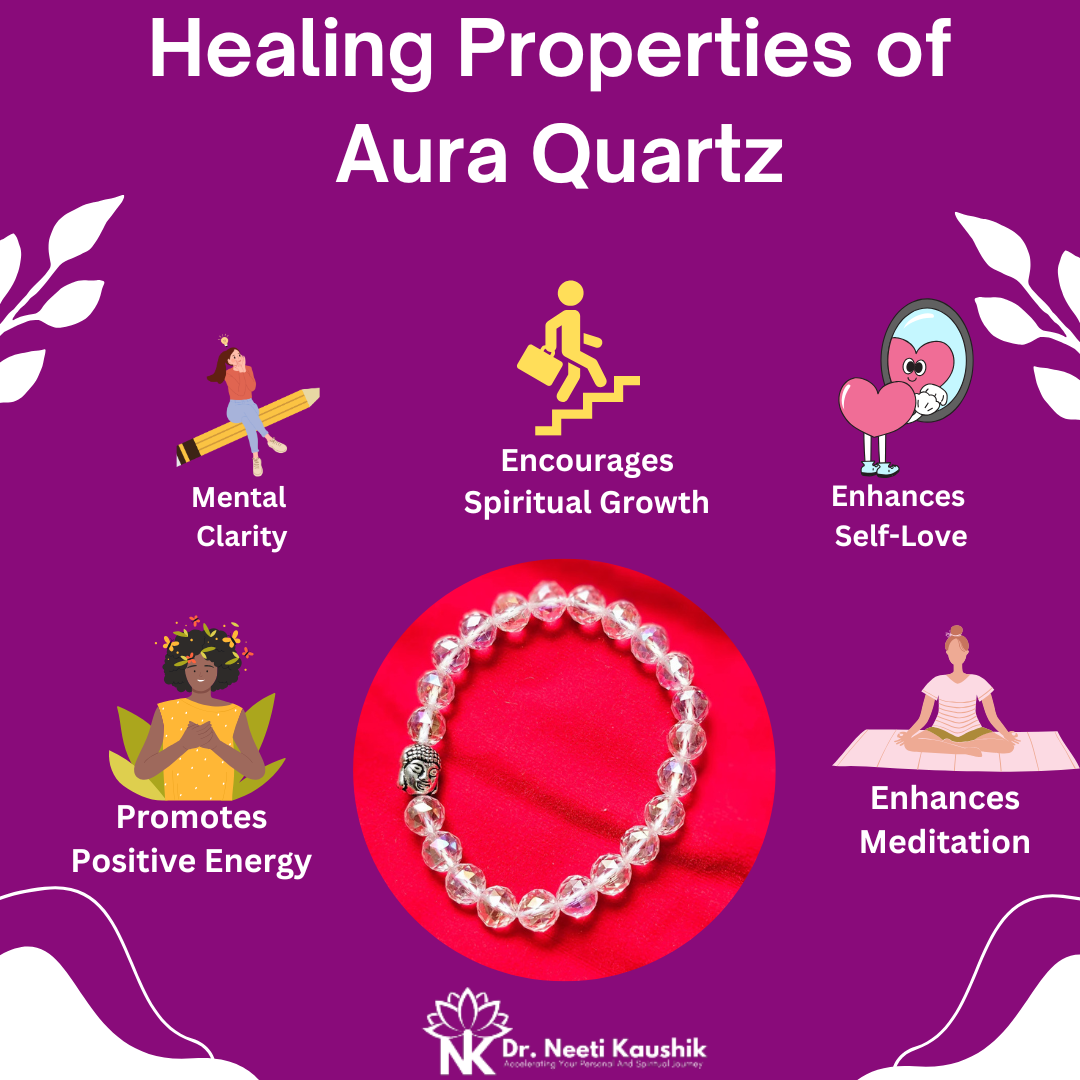 Aura Quartz Bracelet For Aura Cleansing-(8mm) - Dr. Neeti Kaushik's Shop