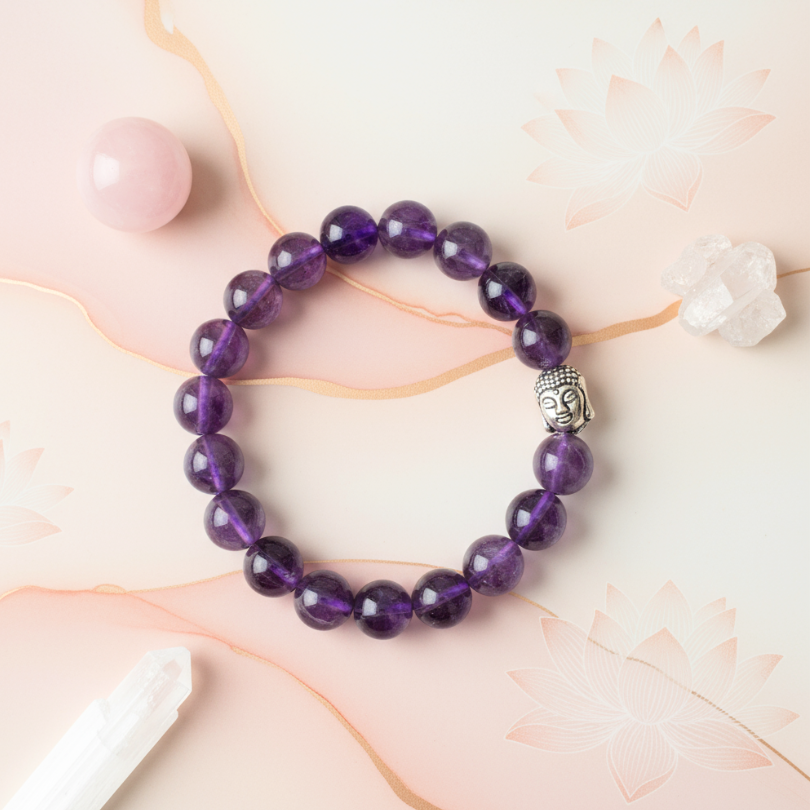 Authentic Amethyst gemstone bracelet for clarity and inner peace