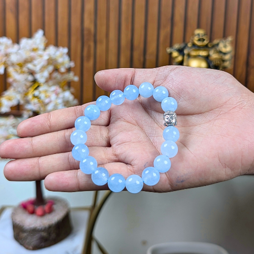 Aquamarine AAA Quality Bracelet For Communication Harmony-(10mm) - Dr. Neeti Kaushik's Shop