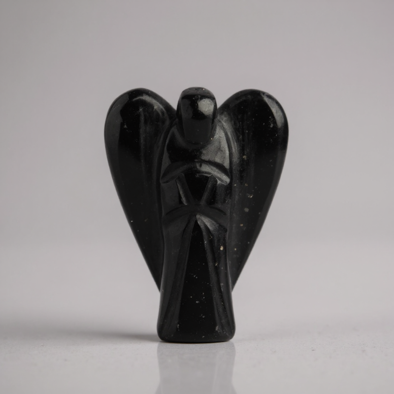 Black Tourmaline Angel – Protection, Grounding & Positive Energy