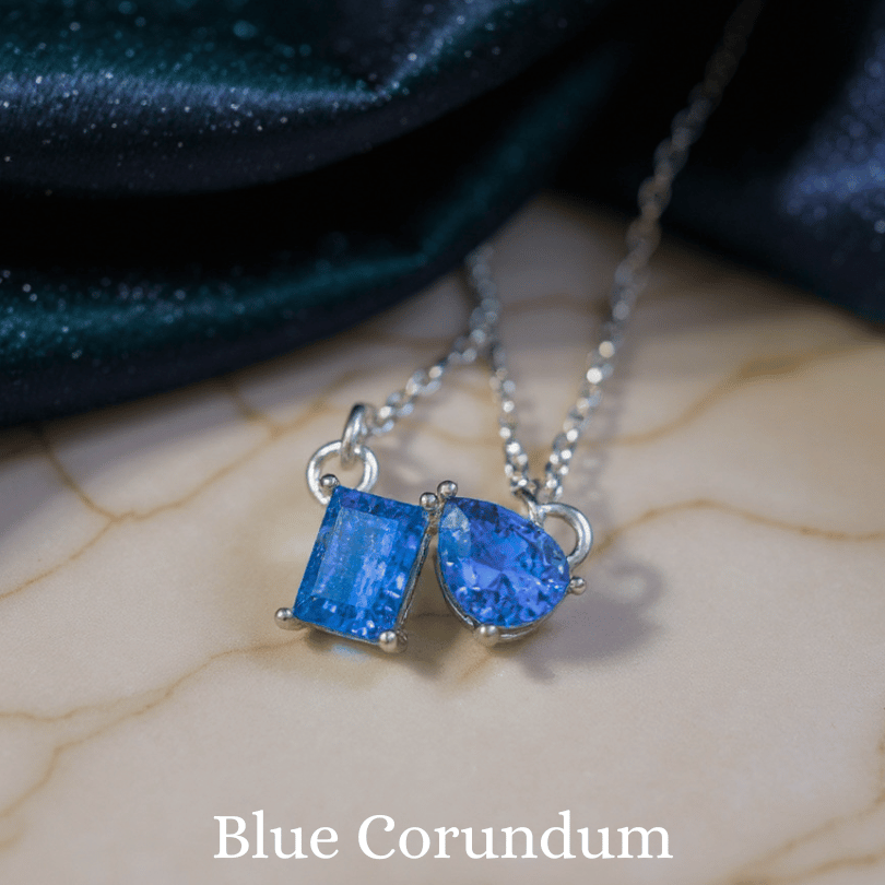 Blue Corundum Pendant – Wisdom, Protection & Inner Strength