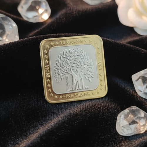 Fehu Symbol Silver Coin – Norse Rune for Wealth, Prosperity & Success