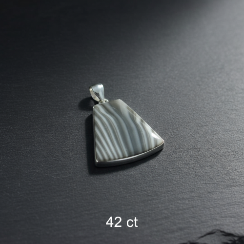 Flint 925 Sterling Silver Pendant – Ancient Stone of Protection & Power