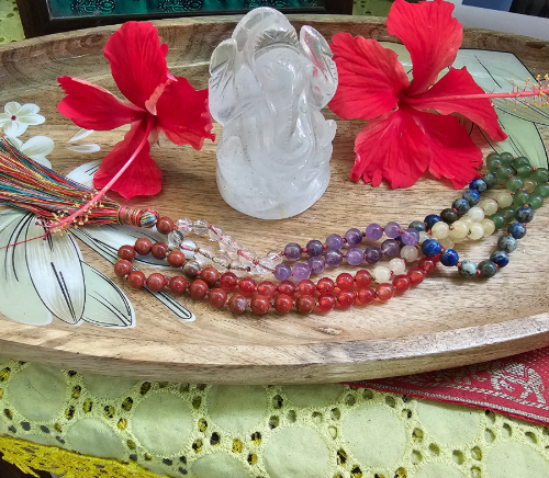 7 chakra Jaap Mala For Meditation (6mm) - Dr. Neeti Kaushik's Shop