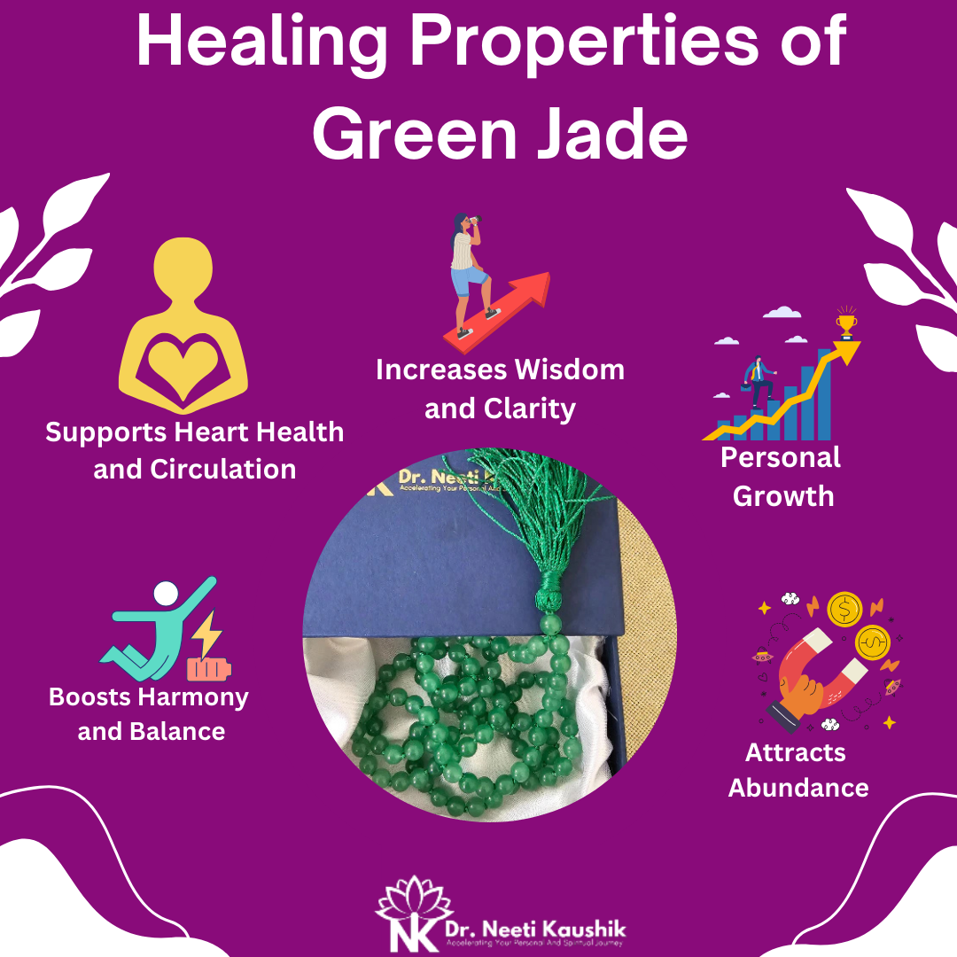 Green Jade Jaap Mala For Personal Growth (6mm) - Dr. Neeti Kaushik's Shop