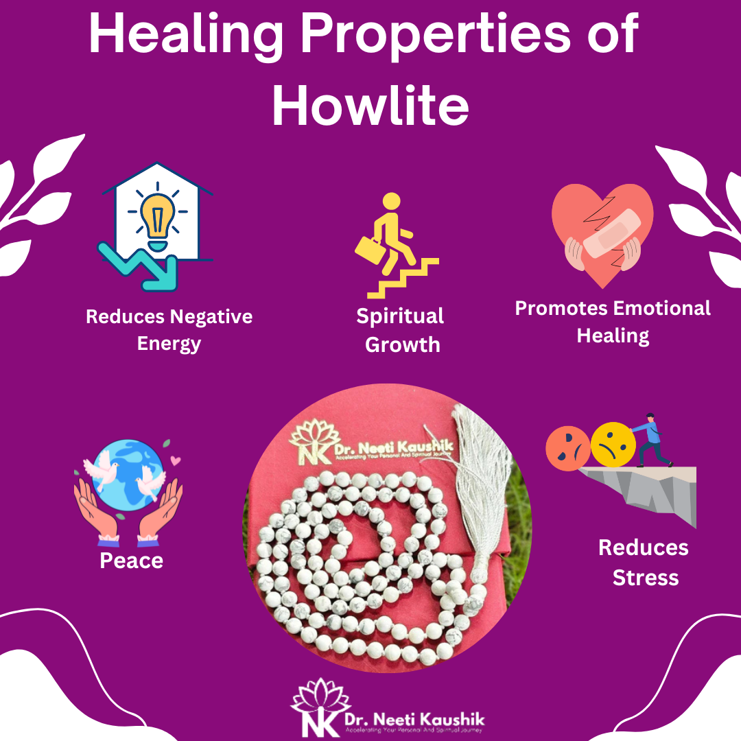 Howlite Jaap Mala For Clear thinking - Dr. Neeti Kaushik's Shop