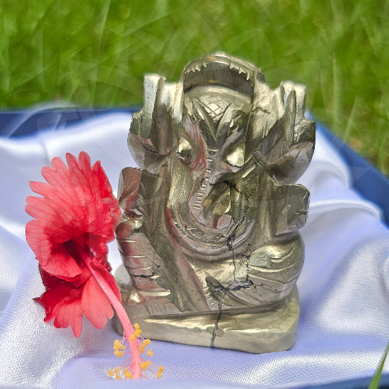 Lord Ganesha in Pyrite For Wealth Attraction - Dr. Neeti Kaushik's Shop
