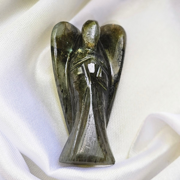 Labradorite Angel For Clearing Aura (2 Inch) - Dr. Neeti Kaushik's Shop