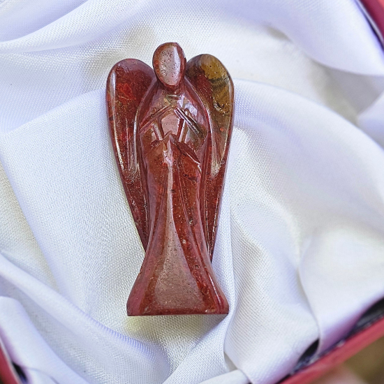 Red Jasper Angel For Grounding (2 Inch) - Dr. Neeti Kaushik's Shop