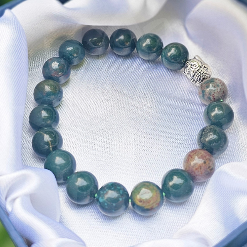 Bloodstone Bracelet For Courage-(8mm) - Dr. Neeti Kaushik's Shop