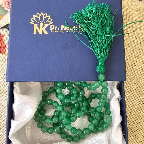 Green Jade Jaap Mala For Personal Growth (6mm) - Dr. Neeti Kaushik's Shop