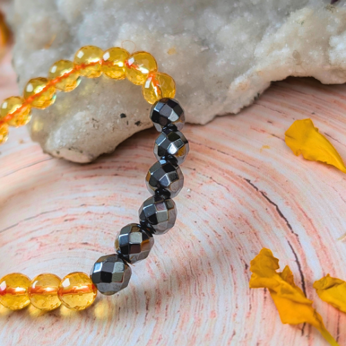 Leo Abundance Diamond-Cut Bracelet For 2025-(8mm) - Dr. Neeti Kaushik's Shop