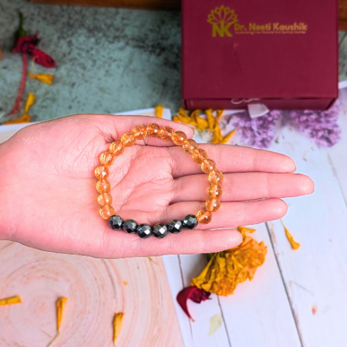 Leo Abundance Diamond-Cut Bracelet For 2025-(8mm) - Dr. Neeti Kaushik's Shop