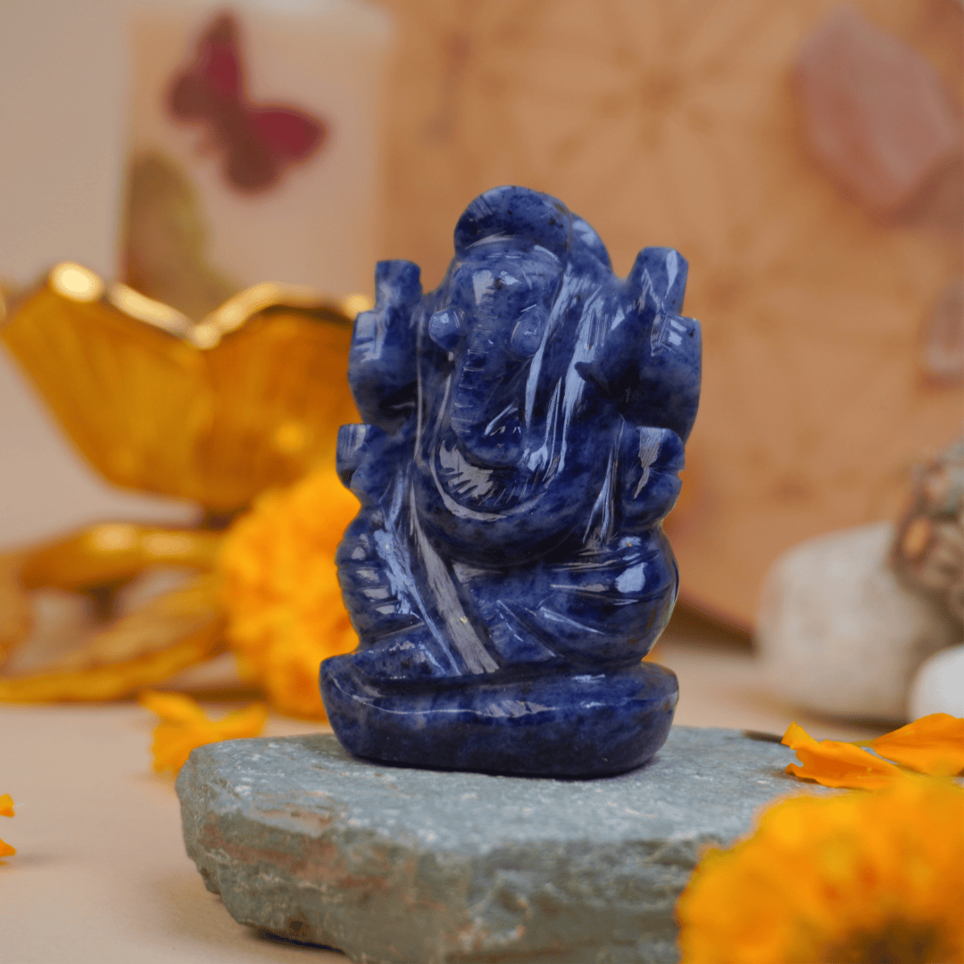 Lord Ganesha in Lapis Lazuli - Dr. Neeti Kaushik's Shop
