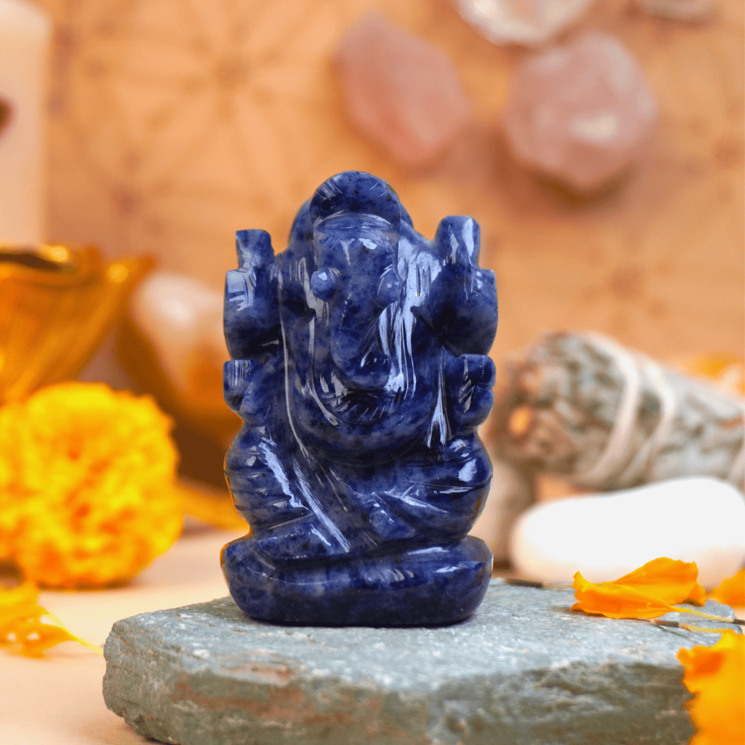 Lord Ganesha in Lapis Lazuli - Dr. Neeti Kaushik's Shop