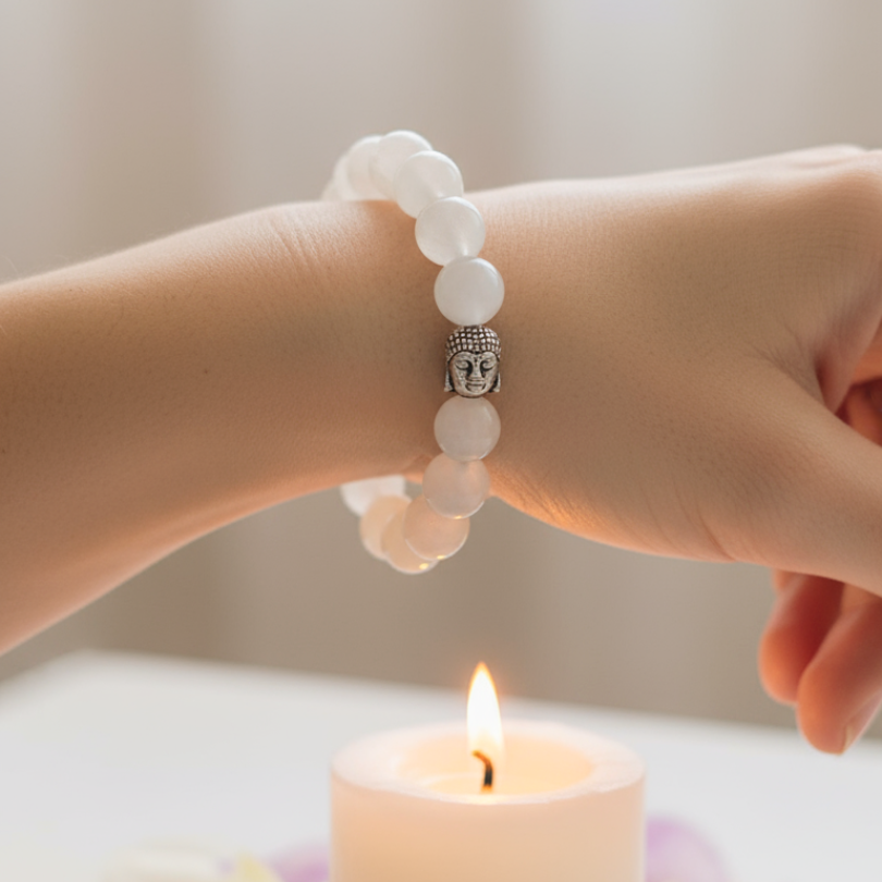 Moonstone bracelet for intuition, emotional balance, and new beginnings