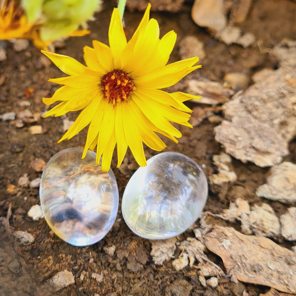 Clear Quartz Duo Tumbles For Meditation - Dr. Neeti Kaushik's Shop