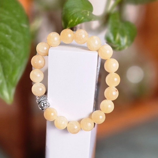 Yellow Calcite Bracelet For Spiritual Connection-(10mm) - Dr. Neeti Kaushik's Shop