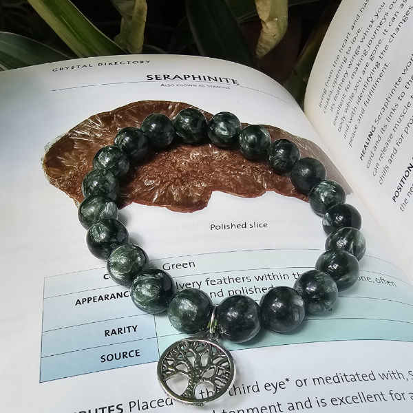 Seraphinite Bracelets For Angelic Connection-(8mm) - Dr. Neeti Kaushik's Shop