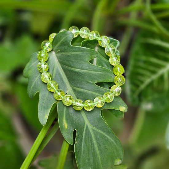 Peridot Bracelet For Emotional Balance (8mm) - Dr. Neeti Kaushik's Shop